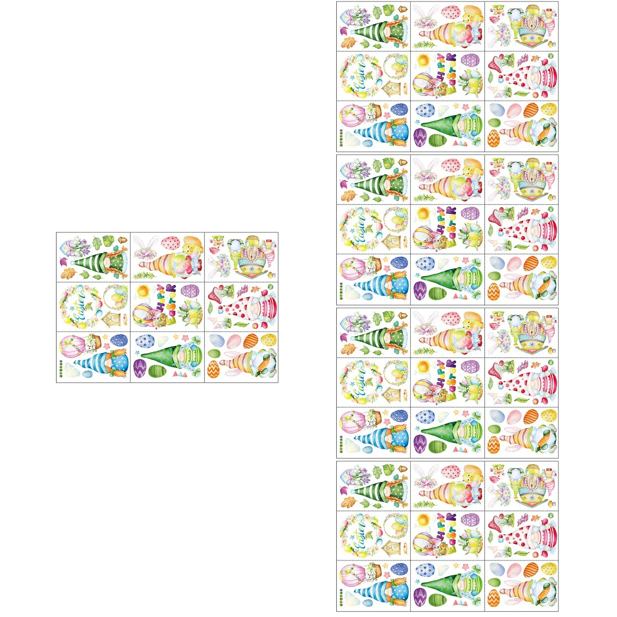 

5 Sets Decorative Static Easter Window Clings Window Decoration Easter Stickers Decor Party Window Sticker