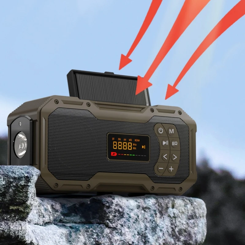 Солнечная батарея для кемпинга AM/FM-радио портативный аккумулятор емкостью 5000 мАч