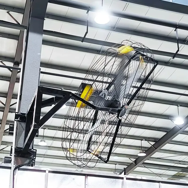 Фото Горячая распродажа JULAI: промышленный настенный вентилятор HVLS 6,6 футов, большой осциллирующий вентилятор для мастерских, спортзалов и складов №5