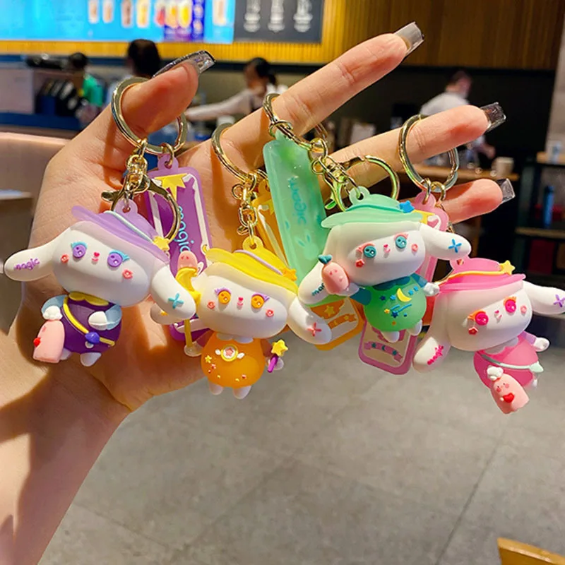 

Креативный мультяшный волшебный кролик, брелок для женщин, подвеска для сумки, автомобильный брелок, милый волшебный кролик, животное, брел...