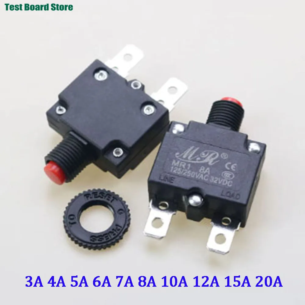 

1 шт. 3A 4A 5A 6A 7A 8A 10A 12A 15A 20A автоматический выключатель с защитой от перегрузки предохранитель