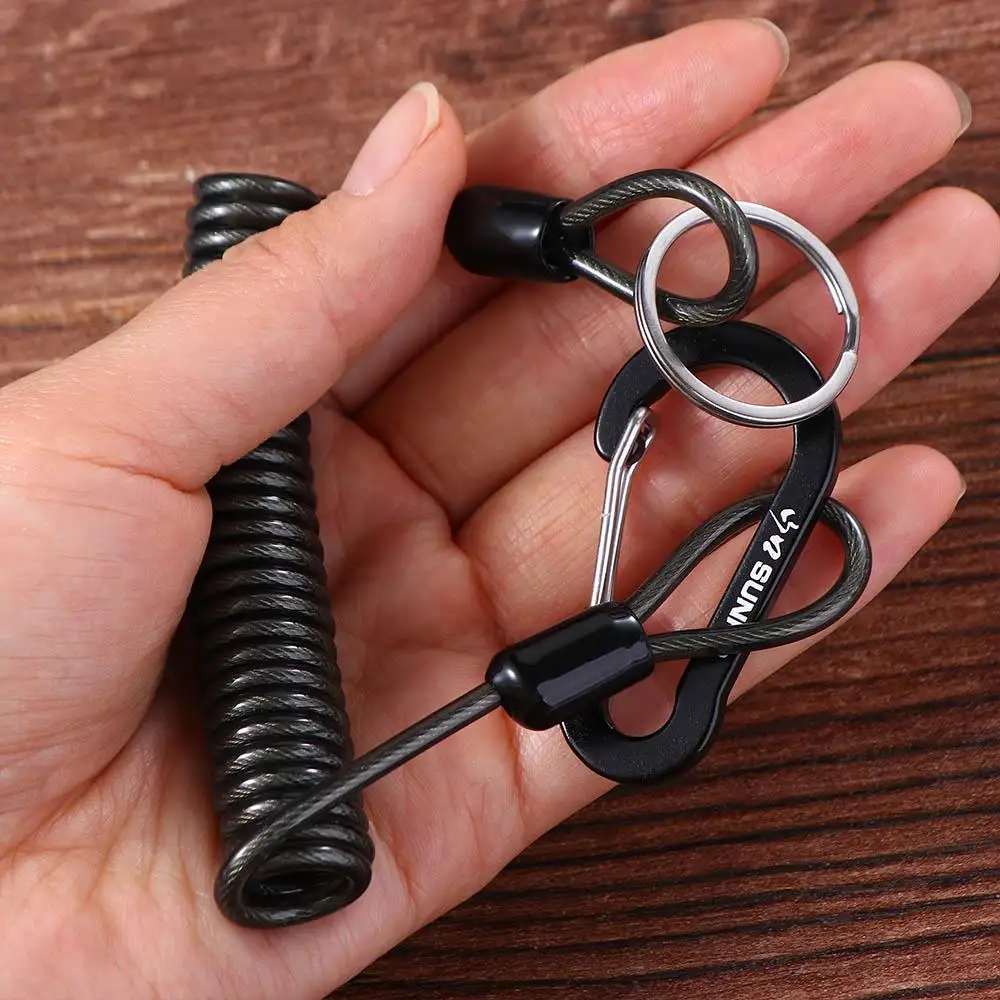 

Шнур для ключей эластичная Защитная веревка для спирали, шнурок для ключей, удочка, спиральный шнурок для рыбалки, шнурок для рыбалки, проволочный пружинный шнур