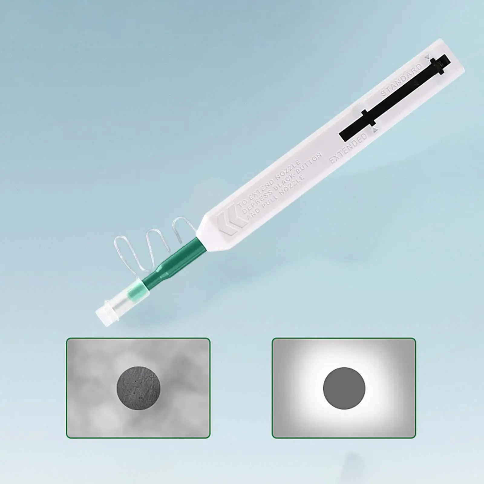 

Профессиональный Волоконно-оптический очиститель ручка 2,5 мм легкий 180 градусов вращающаяся Чистка