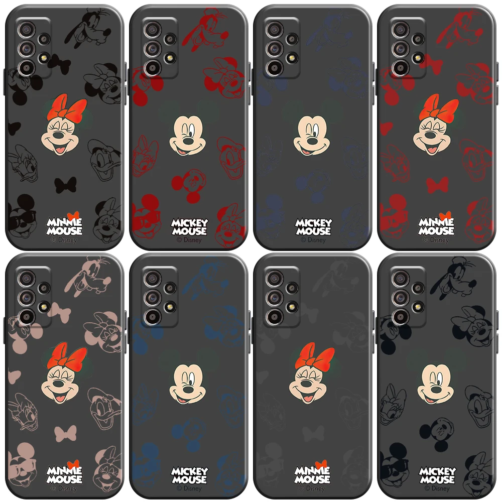 

Disney Fashion Mickey Mouse Phone Case For Samsung Galaxy A32 4G 5G A51 4G 5G A71 A72 4G 5G Soft Black Funda Silicone Cover