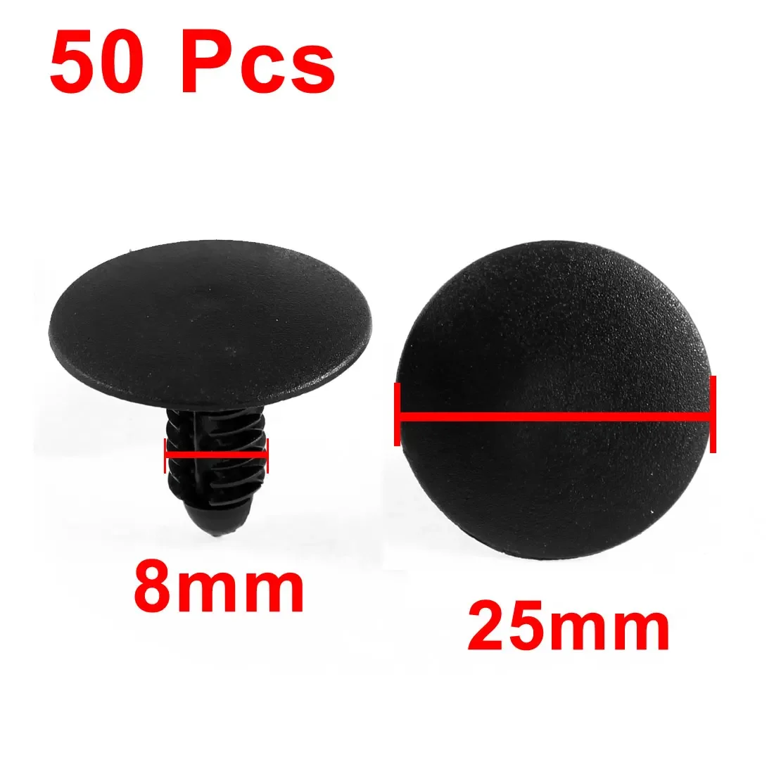 

20 шт., 30 шт., 50 шт., черные пластиковые застежки для защиты от брызг, заклепки, зажимы 8 мм х 19 мм х 25 мм, пластиковый бампер, автоматическая застежка