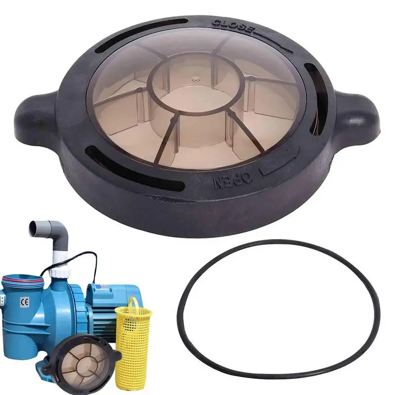

Thread Strainer Cover Practical Transparent Replacement Cover O-ring Excellent Portable Pool Strainer Lid Accessory Pool Pump