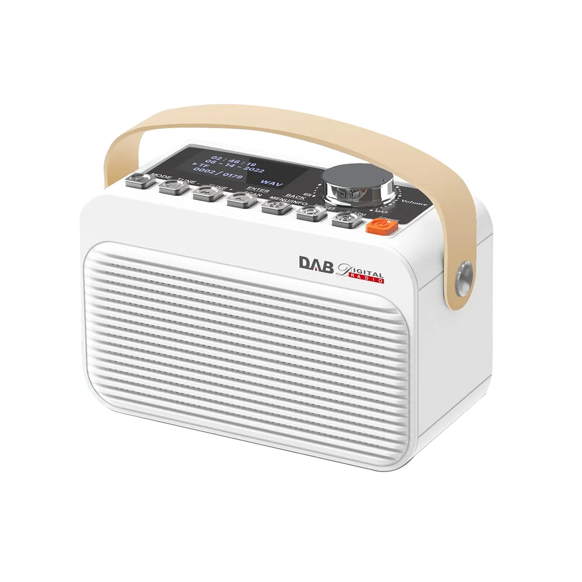 DAB+ FM Digital Radio,Portable Rechargeable DAB Radio with Bluetooth/U Disk,Dual Alarm Clock,LED Display,For Home,Travel
