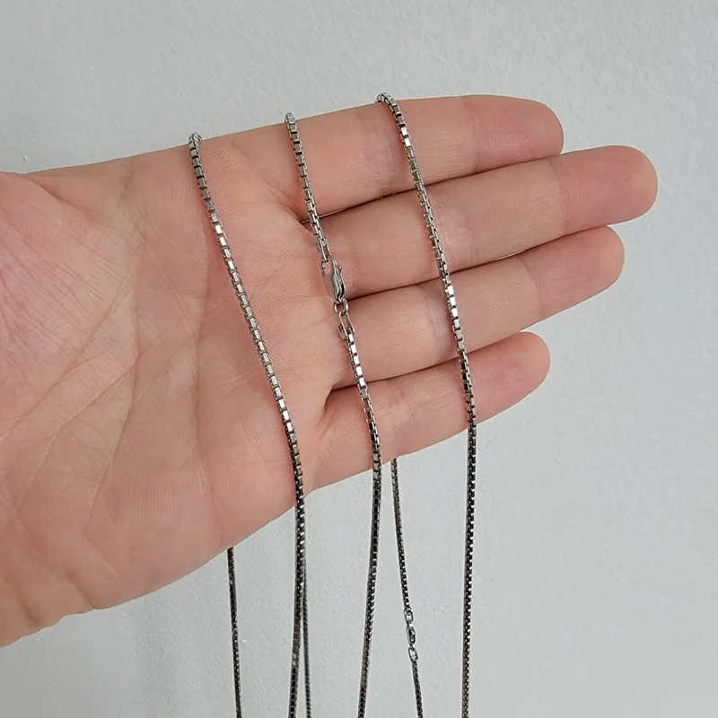 Ожерелье с квадратной цепочкой из нержавеющей стали ювелирное изделие для