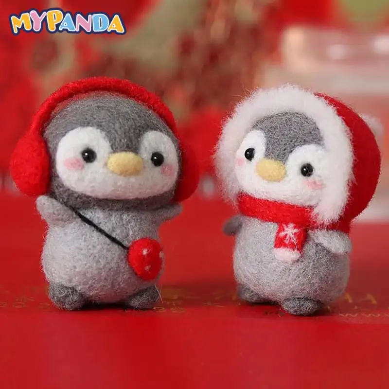 

Набор из войлока без отделки, новинка 2022, Новый Забавный Праздничный Рождественский новый год, пингвин, шерстяной набор из войлока, посылка ...