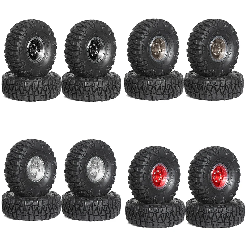4 шт. 60 мм 1/18 дюйма металлический замок для колес комплект шин 1/24 RC Crawler Car TRX4M SCX24 AX24
