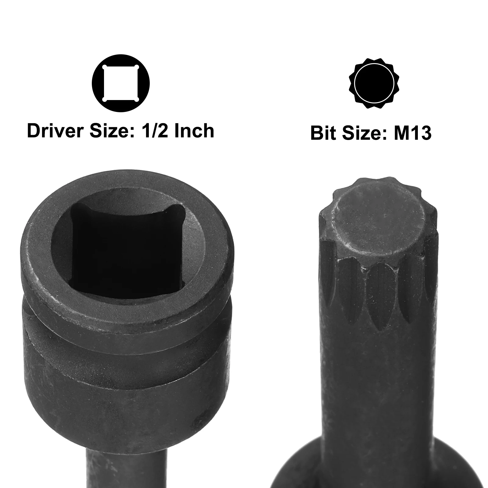 

1/2/6 шт. M11 M12 M13 M15 M19 M20 H4 H5 H6 H8 H12 H14 Ударная тройная квадратная шлицевая головка, метрическая сталь, использование с ударными гайковертами
