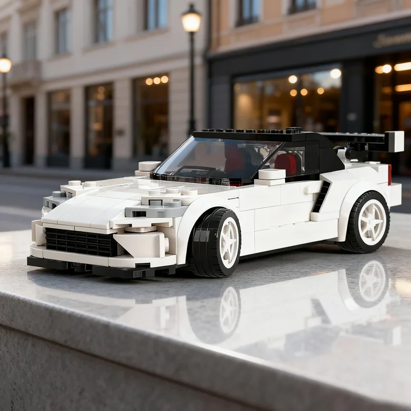 Фото Набор строительных блоков MOC Jp Cars City Champions Super Car, 438 деталей, модель автомобиля, архитектурный конструктор, праздничный подарок, игрушки, креативная идея для творчества, развивающая игрушка №1