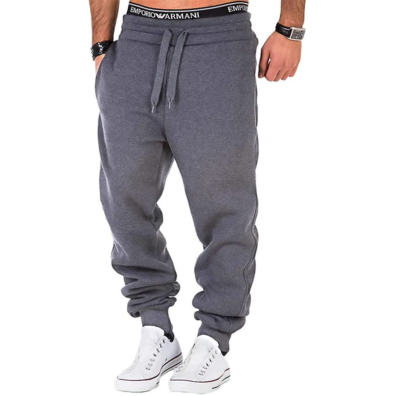 Men Sweatpants New Casual Pocket Drawstring Pants Fitness Jogging Training Sports Pants Male Spring Autumn Solid Color Trousers