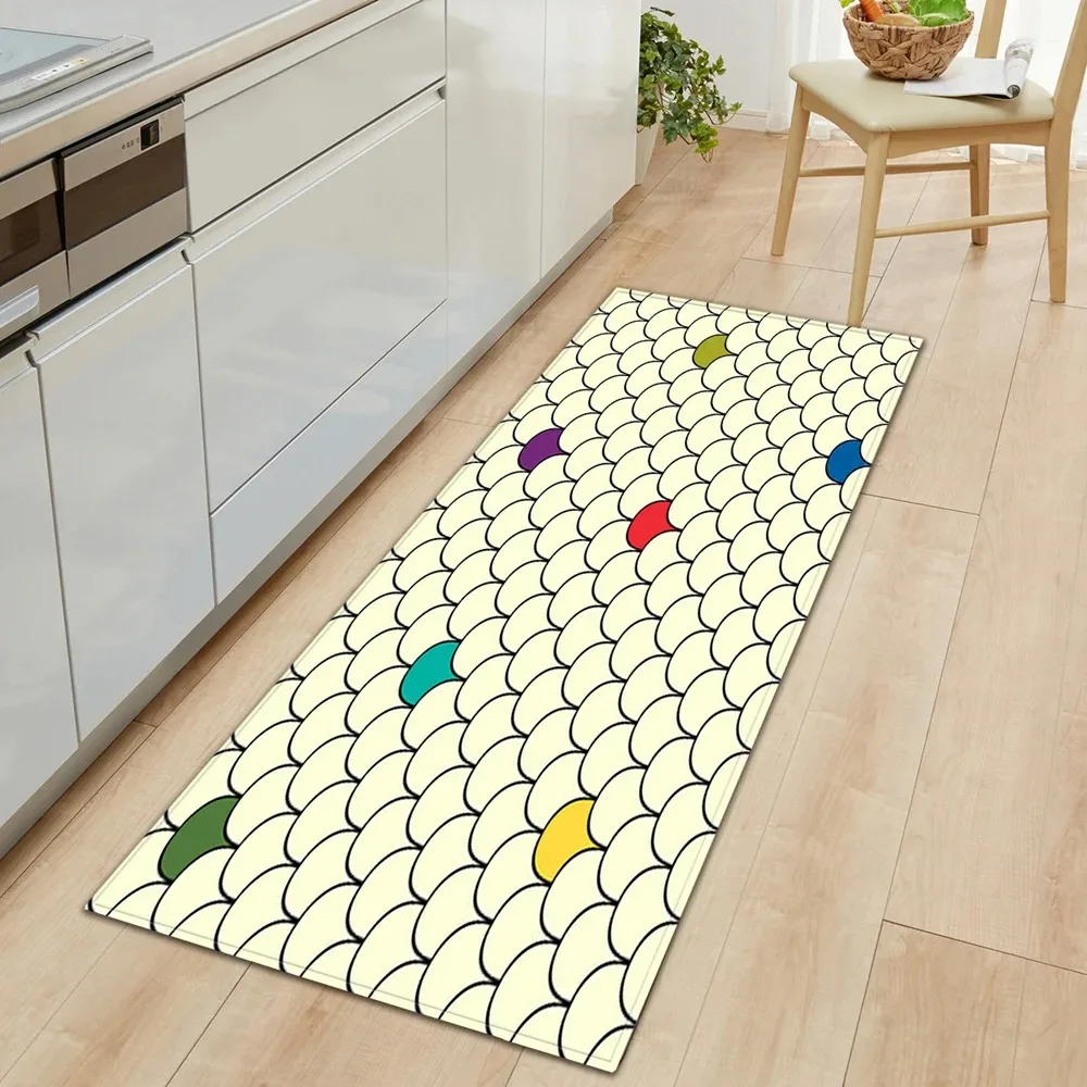 Простой геометрический узор домашний кухонный напольный коврик дверь передний