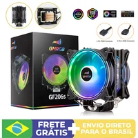 GMRGB 6 rury chłodnica procesora 4 Pin GF206 PWM RGB PC milczy Intel LGA 1700 1200 1150 1151 1155 2011/E5/X79/X99/AMD AM2/AM3/AM4 1