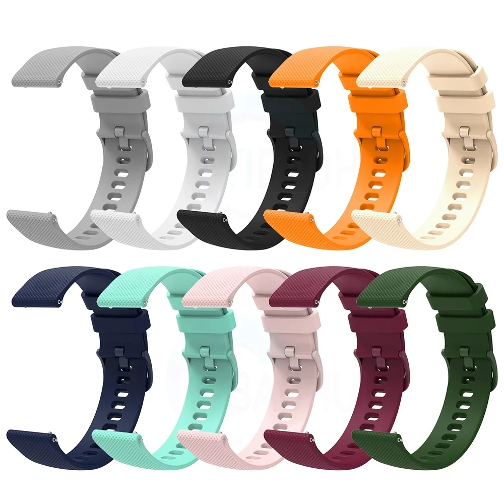

18 20 22mm Watch Band For Garmin Vivoactive 3 Venu 2 SQ Vivoactive 4 4S Forerunner 645 245m Silicone Strap Watchband Accessories