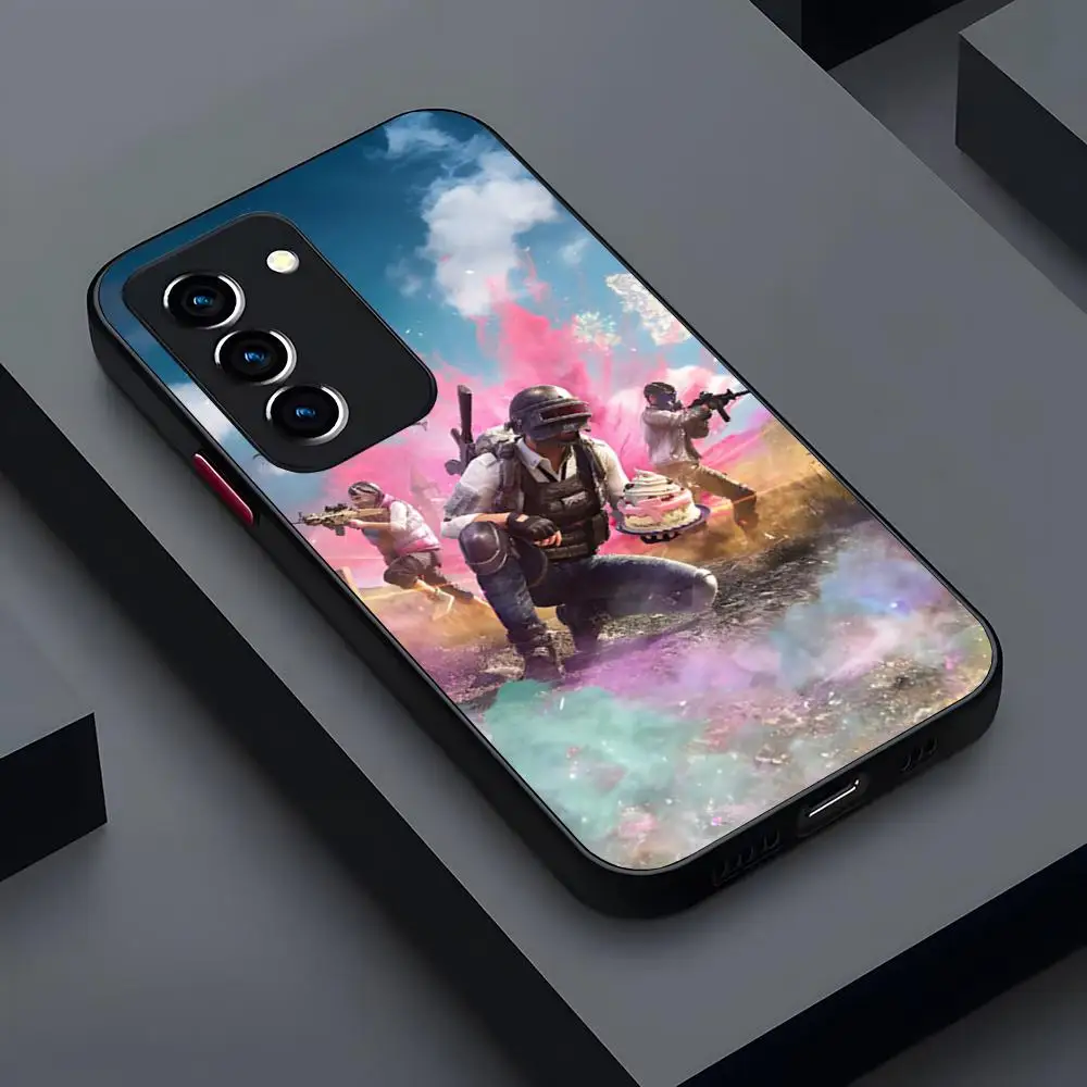 Чехол для телефона Shooting Game PUBG матовый прозрачный Samsung S21 S22 FE S23 S24 Plus S25 Ultra задняя