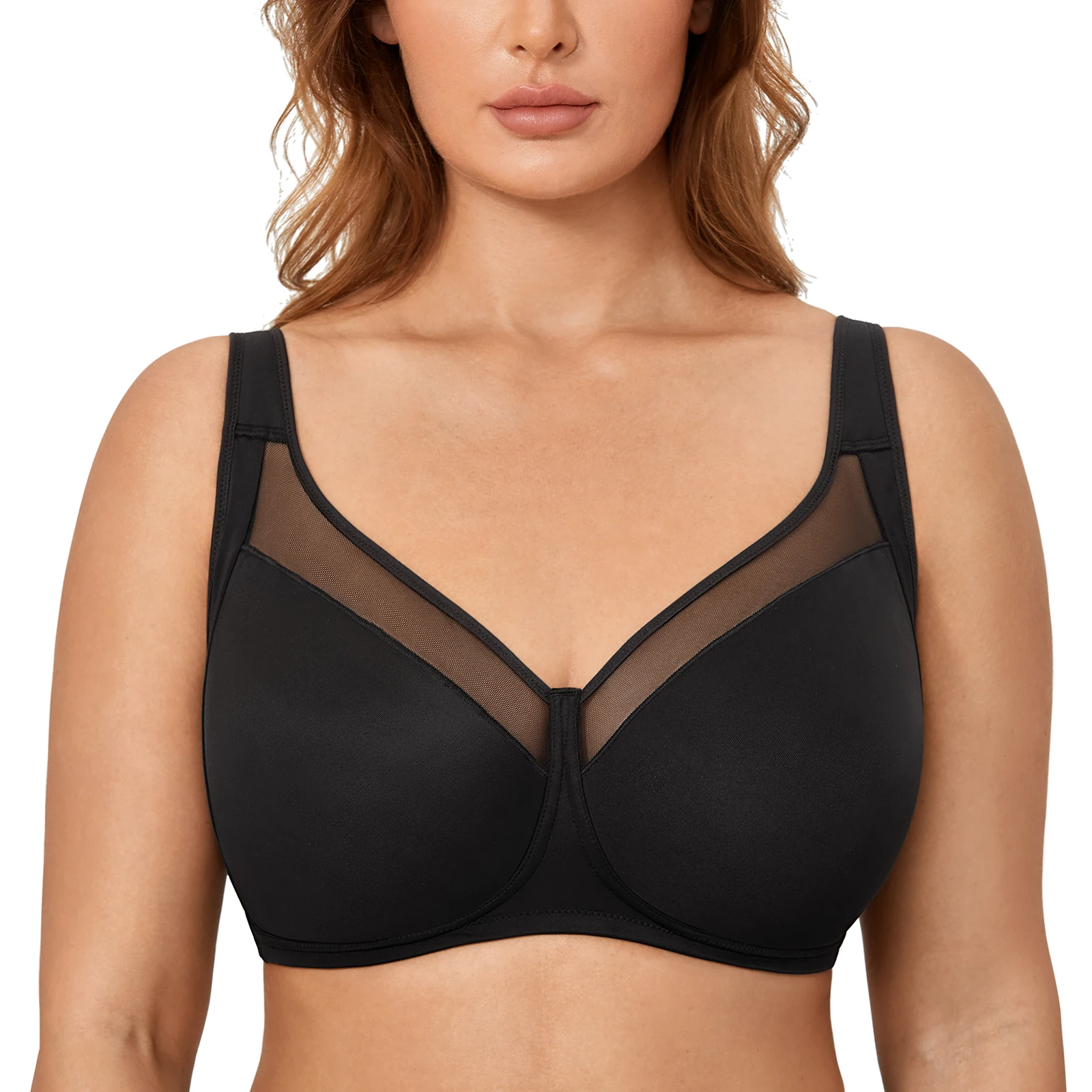 Women's Minimizer Plus Size Full Coverage Wireless Unlined Support Bras