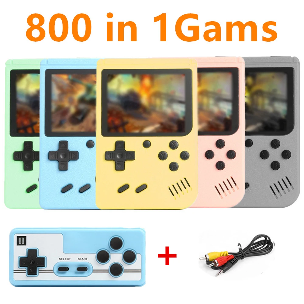 

800 In 1 Games MINI Portable Retro Video Console Handheld Game Players Boy 8 Bit 3.0 Inch Color LCD Screen Game Boy