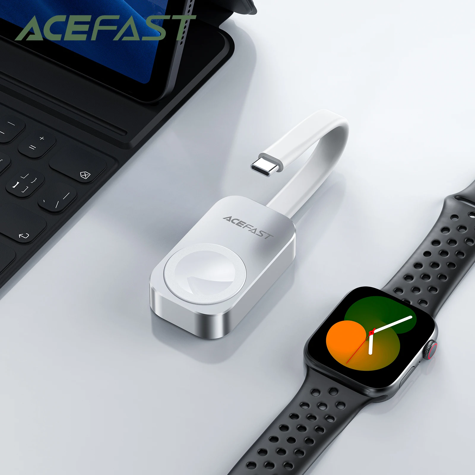 ACEFAST Магнитное беспроводное зарядное устройство 5 Вт для iWatch 9 8 7 6 4 3 2 SE