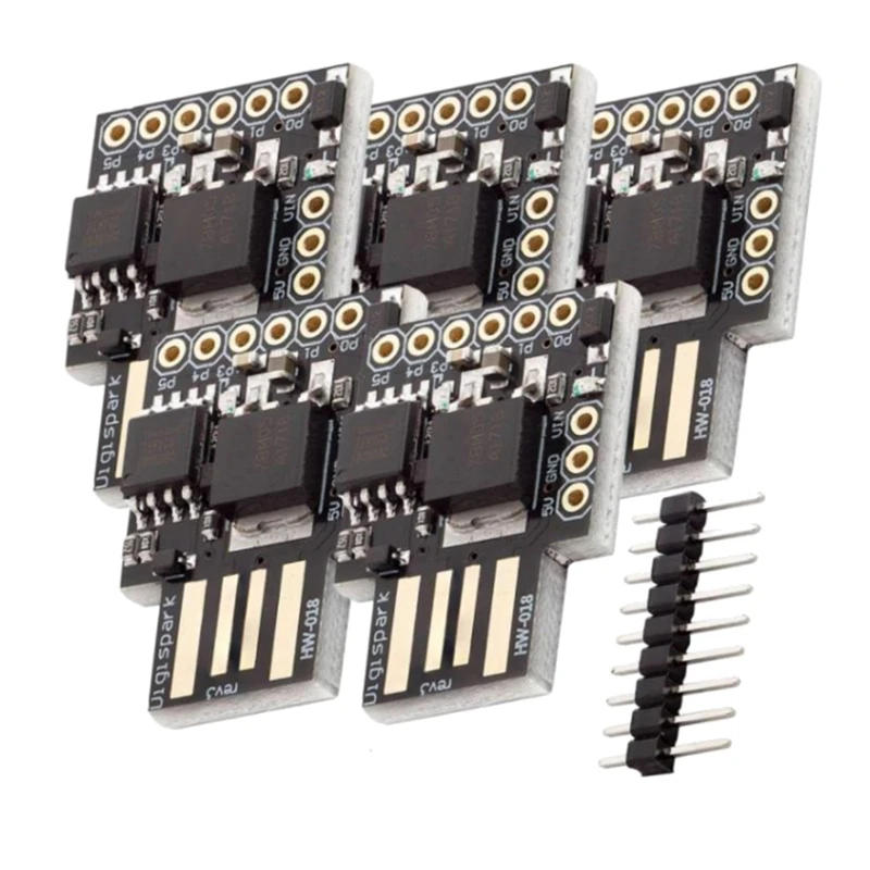 

5Pcs Attiny85 Digispark I2C LED Rev.3 Kickstarter 5V IIC SPI USB Development Board 6 I/O Pins For Arduino