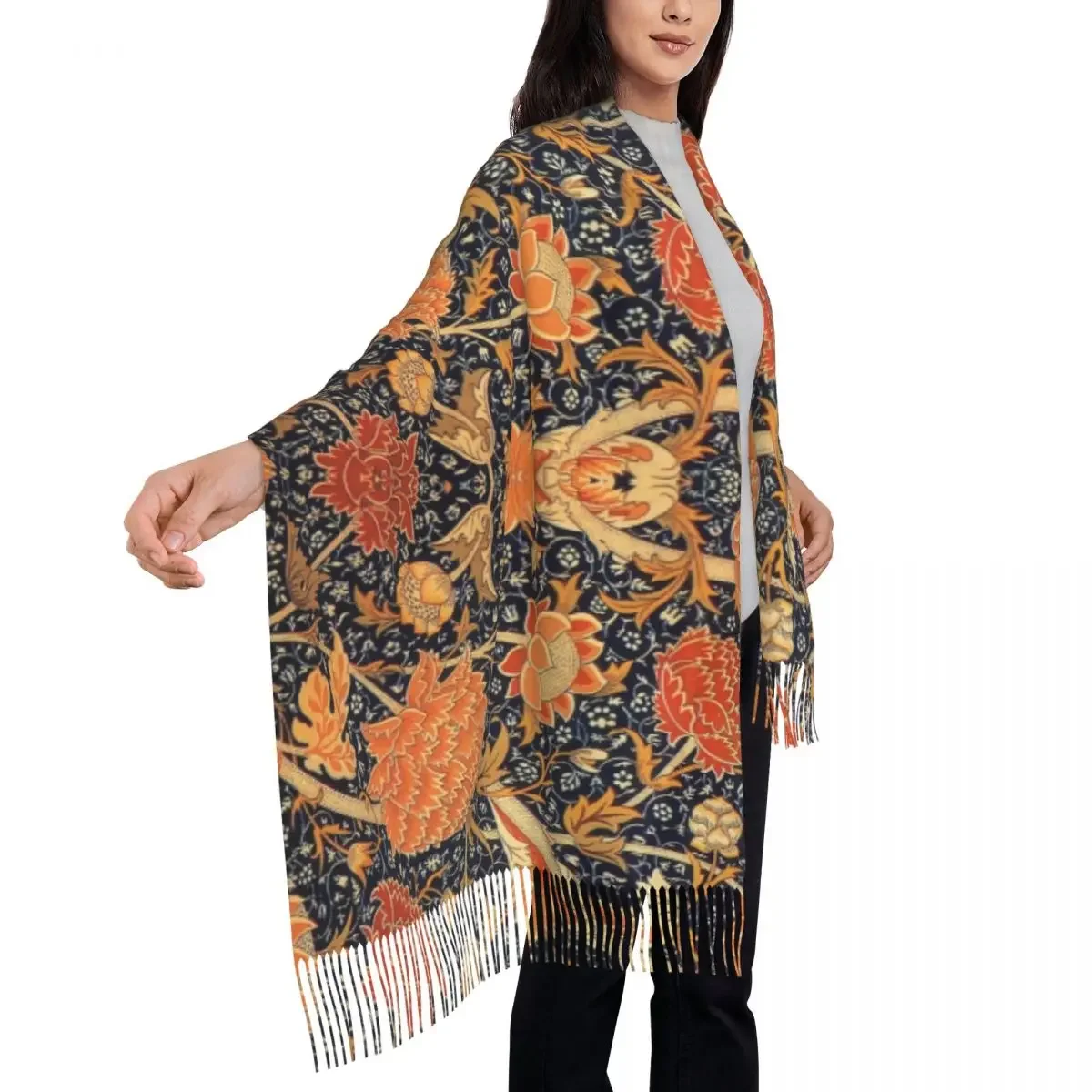 Роскошный Вильям Морриса оранжевые Цветочные искусства фотообои зимние осенние