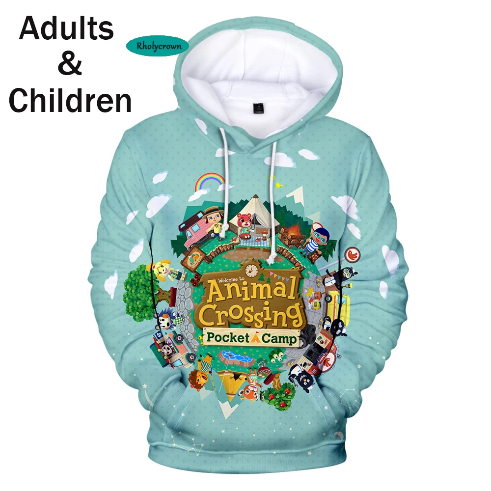 

Men-clothing 3D Animal Crossing boy/girls Hoodies Kids lityCute Personality Sweatshirts Baby Hooded Y2K Kids Top