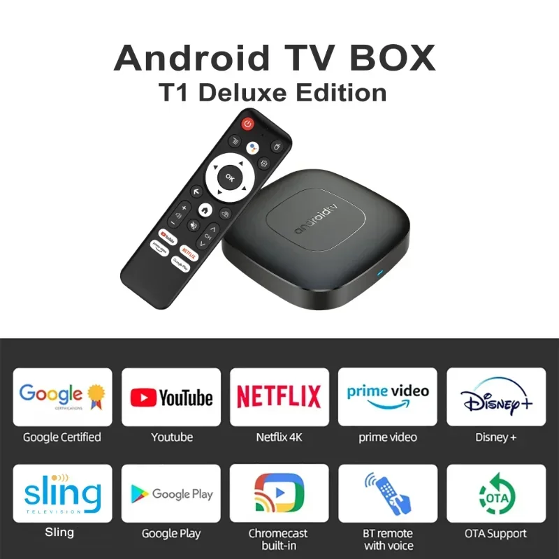 Телеприставка T1 ATV Set-top Box Android 13.0 8K+ TV Wi-Fi 2 4/5g