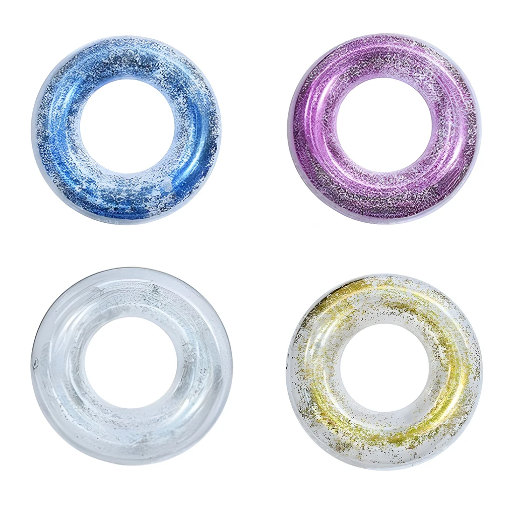 

Transparent Glitter Pool Ring Inflatable Tube Party Favors Swim Laps