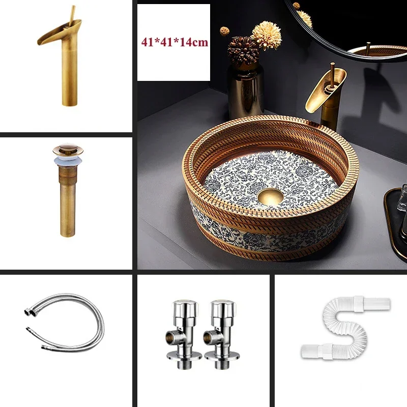 

Керамическая раковина круглая Европейский стиль