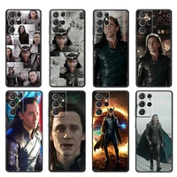 avengers marvel hero loki for samsung galaxy s22 s21 s20 ultra plus pro s10 s9 s8 s7 4g 5g soft silicone black phone case cover
