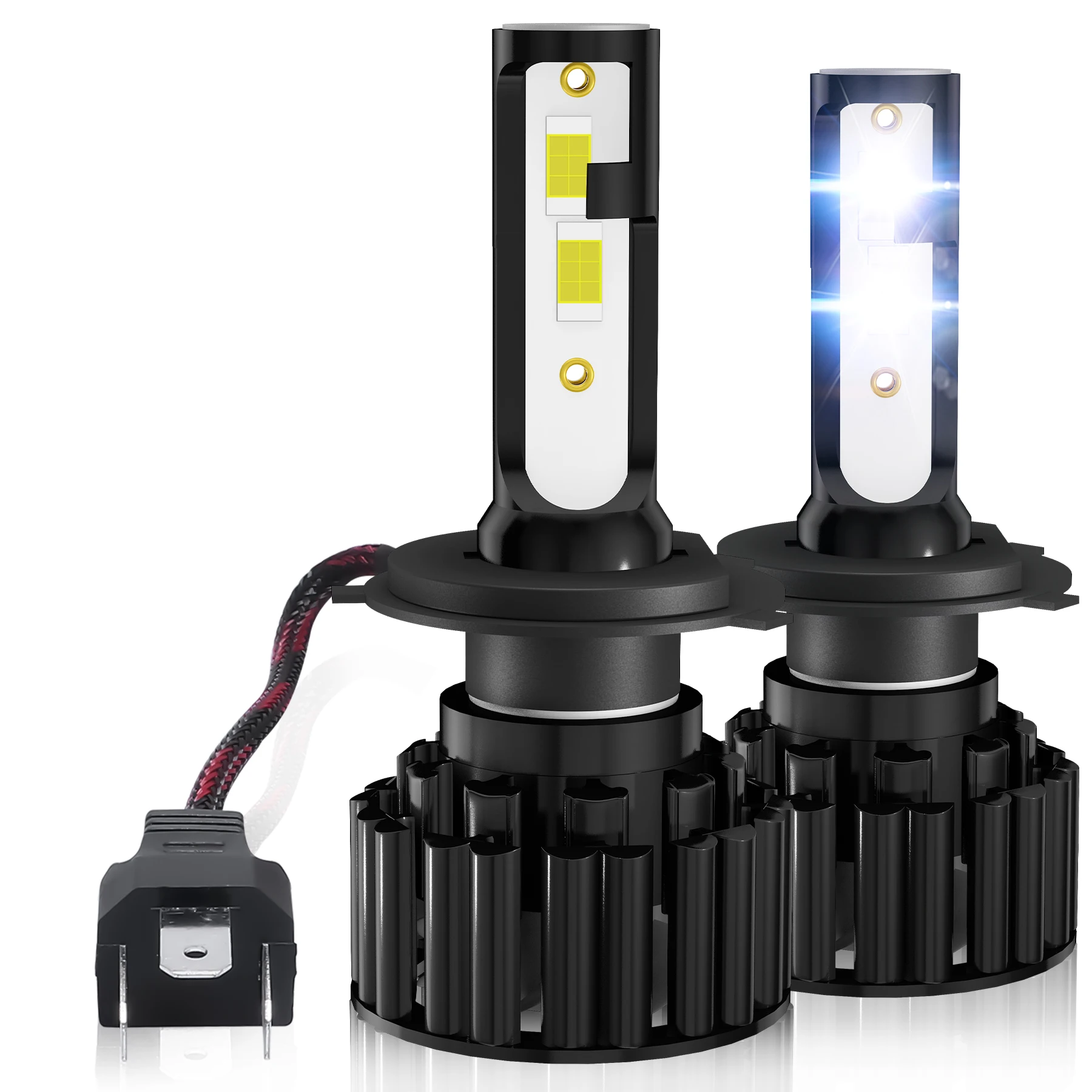

2Pcs Super Bright Car Headlights H7 H4 H1 H3 H11 9005 HB3 9006 HB4 Led Auto 100W 30000LM Automobiles Headlamp 6000K Lemon White