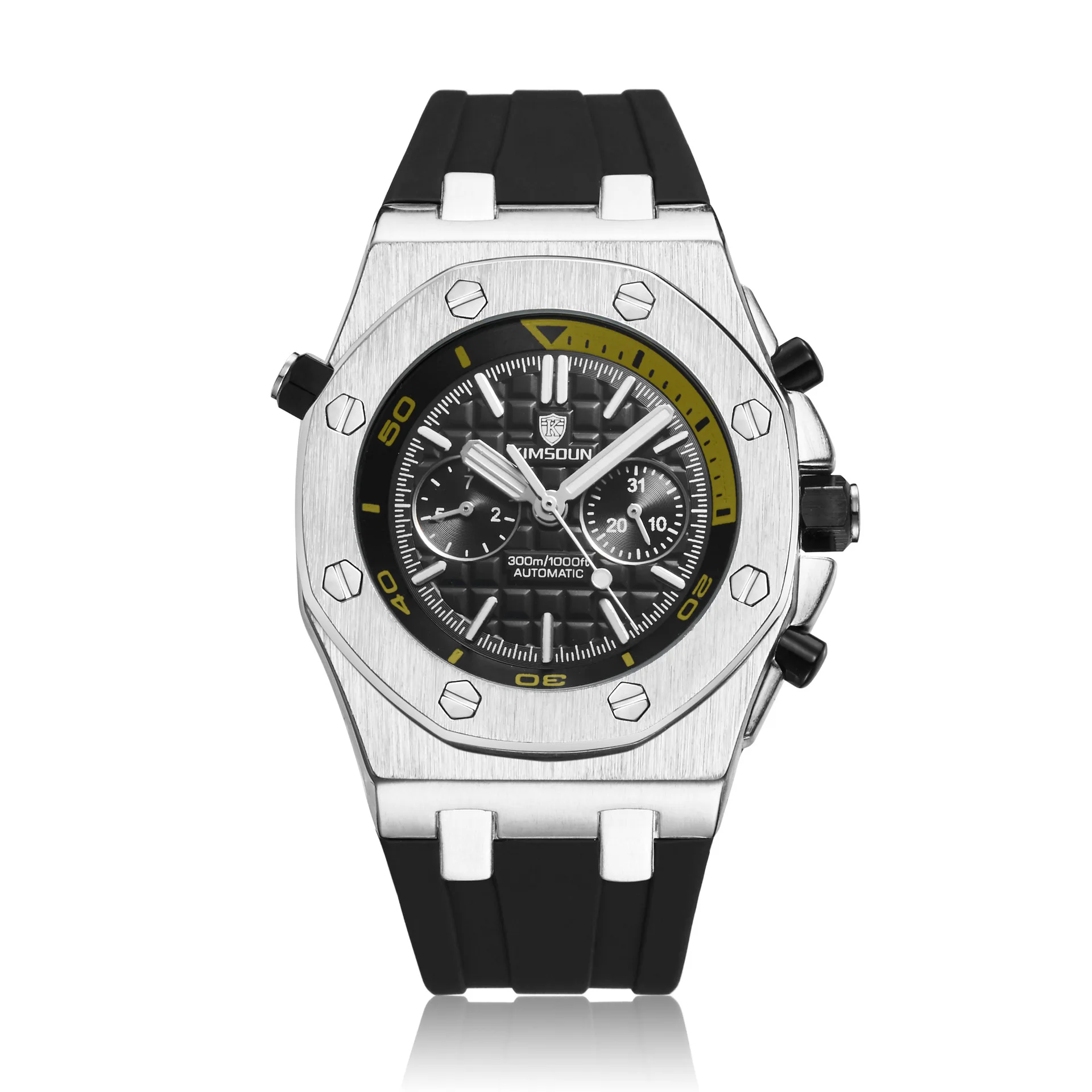 

Fashion Simple Trend Men's Watch Waterproof Silicone Watches for Men Quartz Wristwatch Luminous Horizontal Line Dial Design