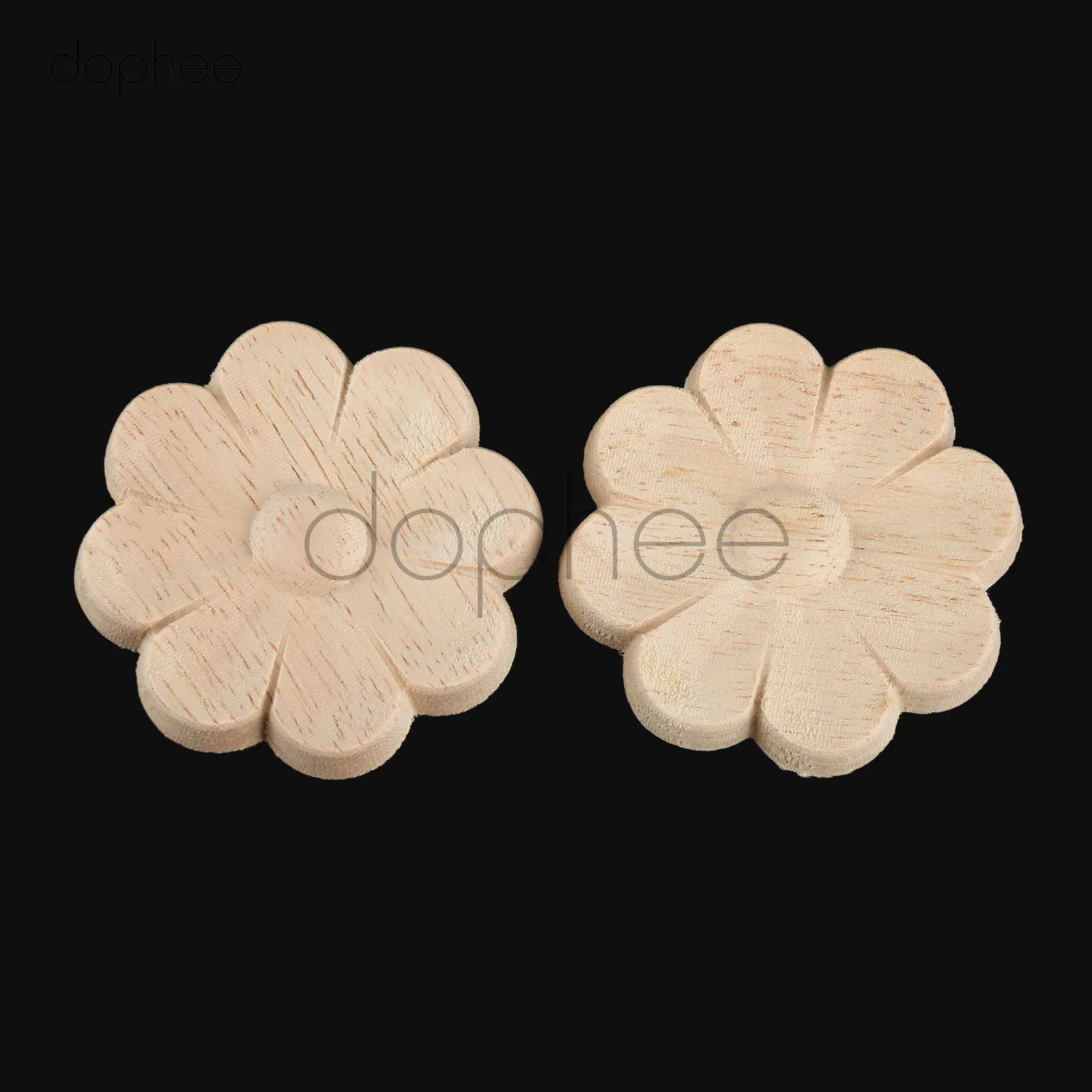 

Деревянные цветочные аппликации Dophee 2 шт.