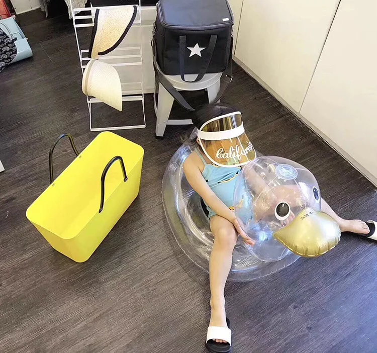 

Swimming pool baby toys Duck Shaped Kids Inflatable Safe Swim Seat Float Pool Ring Swim Water Floating Seat Circle accessories