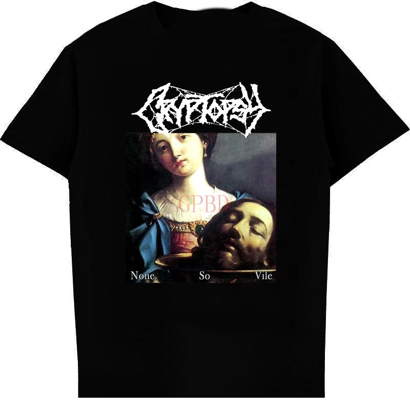 Men's TShirt Short Sleeve Shirt Cryptopsy Rock Tee Women Hiphop Shirts