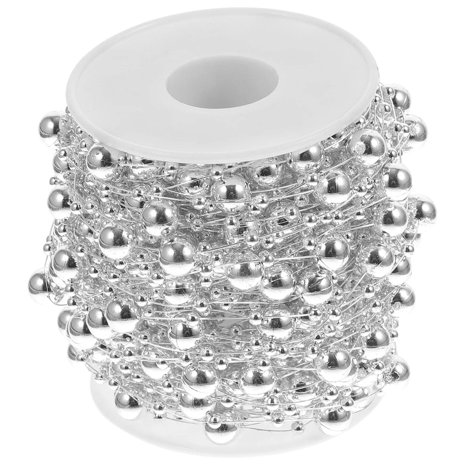 

Beads Pearl Chain Garland Christmas Bead Strands Tree Strand Artificial Diy Crafts Faux Wreath String Decor Jewelry Line Trim