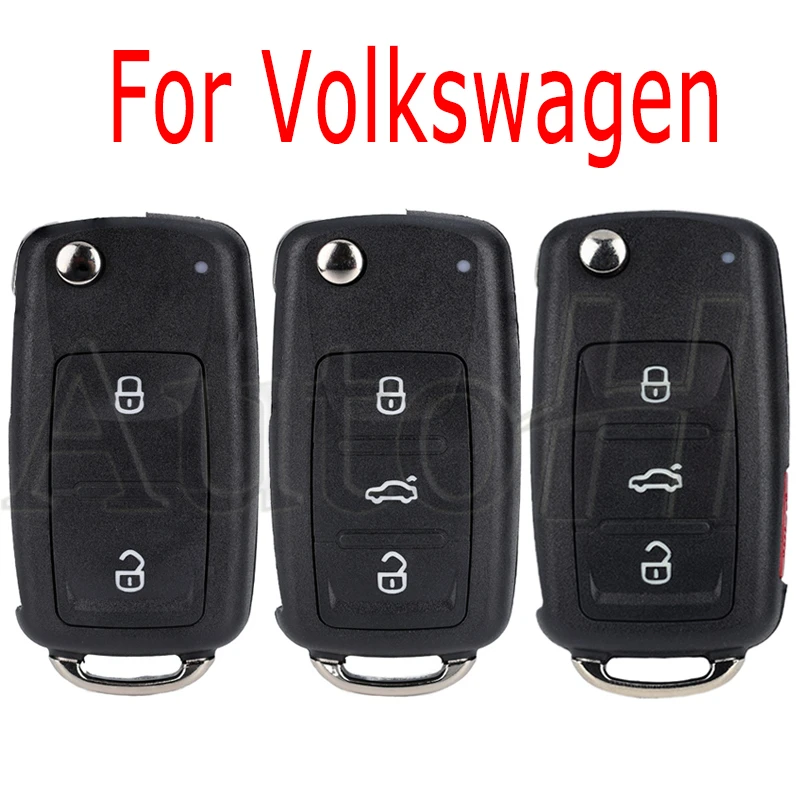 Автомобильный складной чехол-брелок для VW Volkswagen Tiguan Passat CC Golf Mk6 SEAT Skoda Octavia 5K 0837202