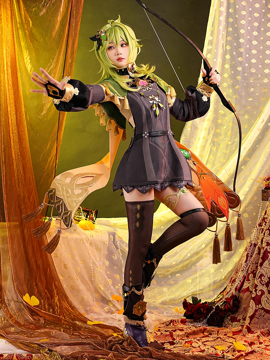 

Anime Game Genshin Impact Collei Battle Dress Party Uniform Cosplay Costume Role Play Halloween Women FreeShipping 2022