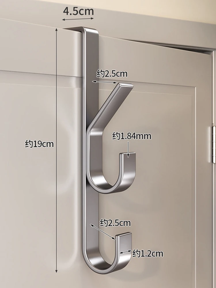 

Дверной подвесной крючок, металлический крючок заднего типа без отверстий над дверью, вешалка для пальто, вешалка для хранения сумок, аксессуары для ванной комнаты