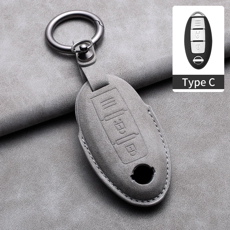 

Кожаный Автомобильный Брелок для ключей, чехол для Nissan Cube Juke Versa Note X-Trail Qashaqai Sunny Juke Altima TIIDA Murano Maxima