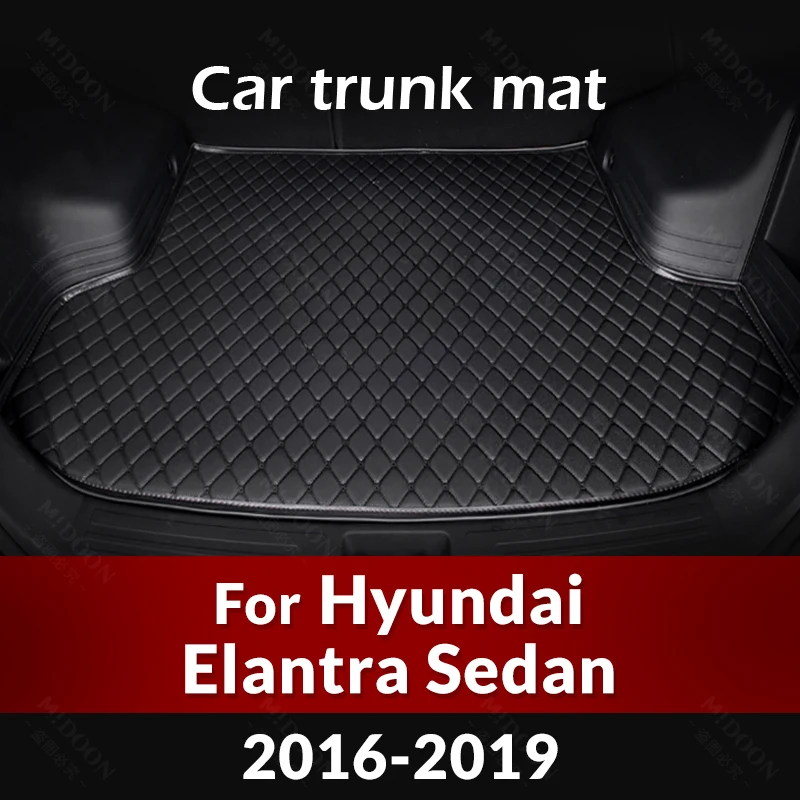 

Коврик для багажника автомобиля для Hyundai Elantra 2016 2017 2018 2019, пользовательские автомобильные аксессуары, украшение интерьера автомобиля