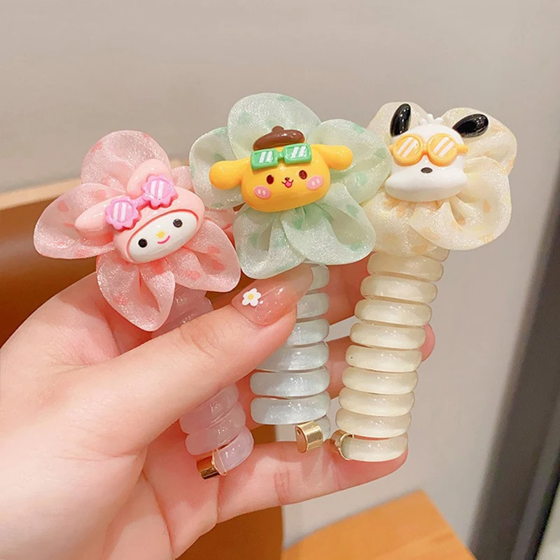 Kawaii Sanrio кудрявый Женский Галстук для детей милая мультяшная повязка волос