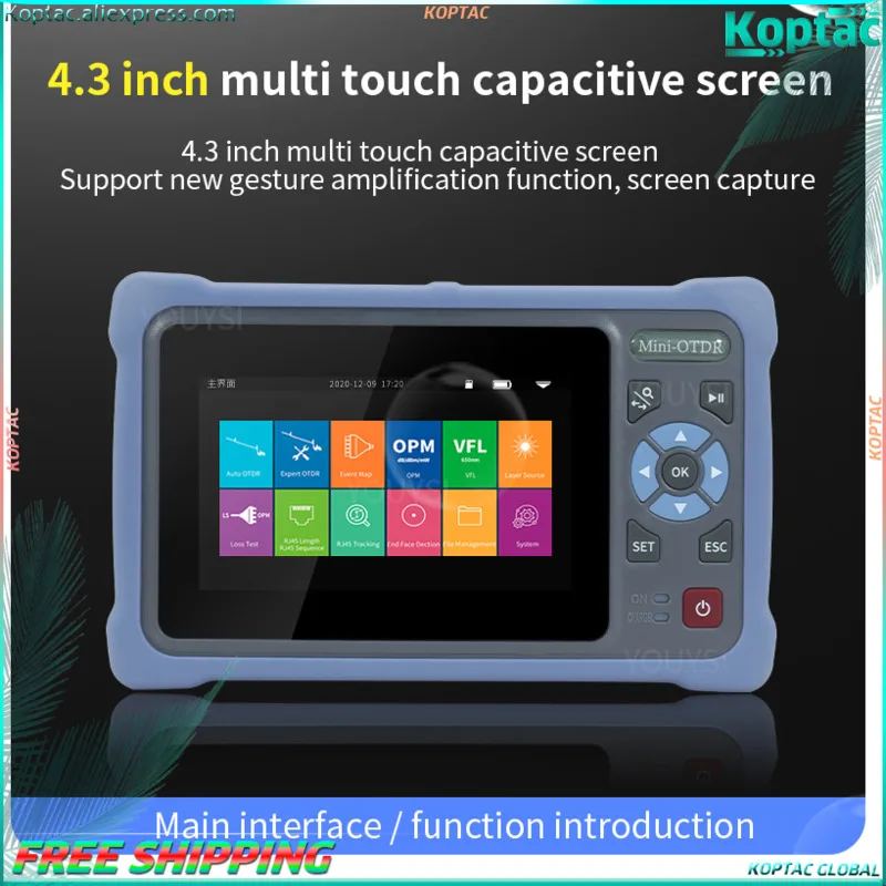 

Бесплатная доставка Мини OTDR 1310/Нм 26/24 дБ волоконно-оптический рефлектометр сенсорный экран VFL OLS OPM карта событий Тестер кабеля Ethernet