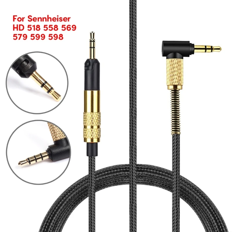 

2.5mm to 3.5mm Earphone Cable for HD598/599/HD558/HD518/HD599/HD569/HD579 Headset Cord Wear resistant Headset Cord