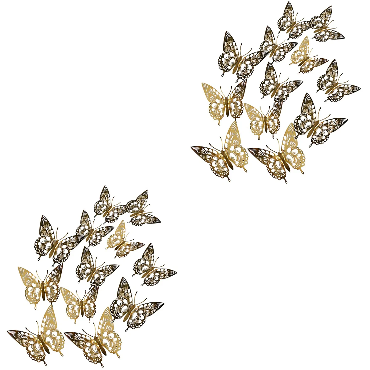 

48 Butterflies Wall Stickers Glitter Wall Decals Decor Crafts Wall Stickers
