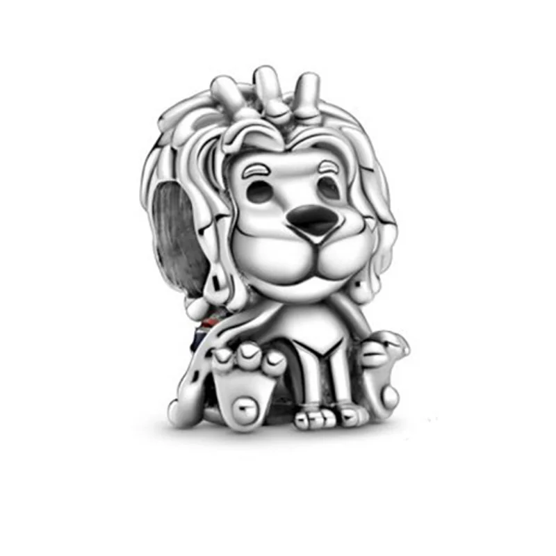 

925 Solid Silver Beads British Wavy Union Jack Lion charms mybeboa Fit Pandora 925 Original Bracelet Women DIY Jewelry Gift