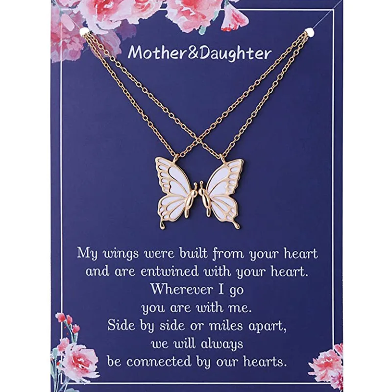 

Ожерелье в виде бабочки на День Матери 2 шт.