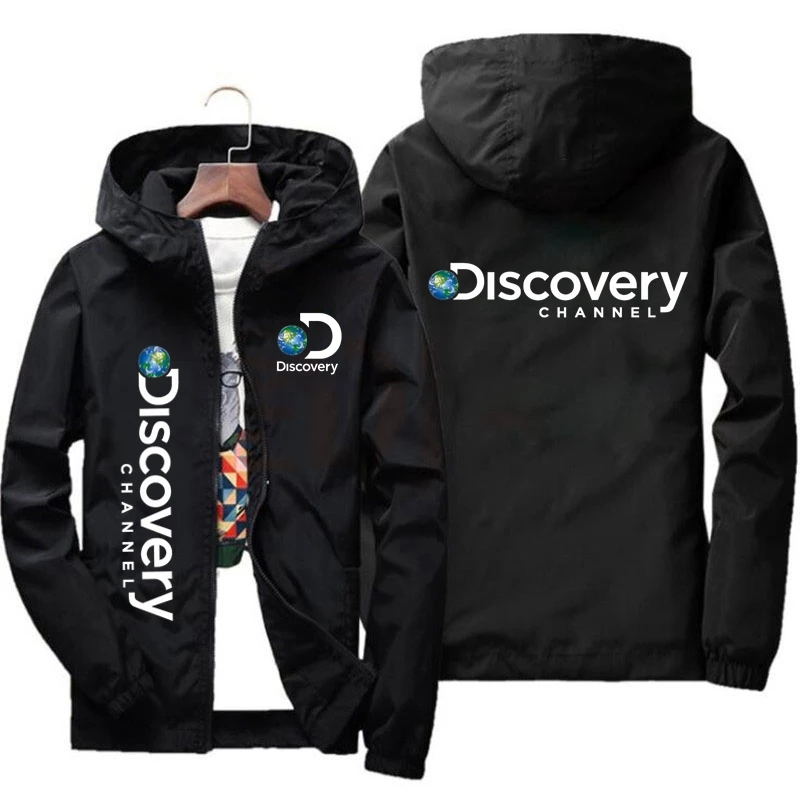 Discovery Channel Men's Casual Hooded Jacket Youth Outdoor Sports Jacket Fishing Golf Outdoor Sports Korea Autumn/Winter