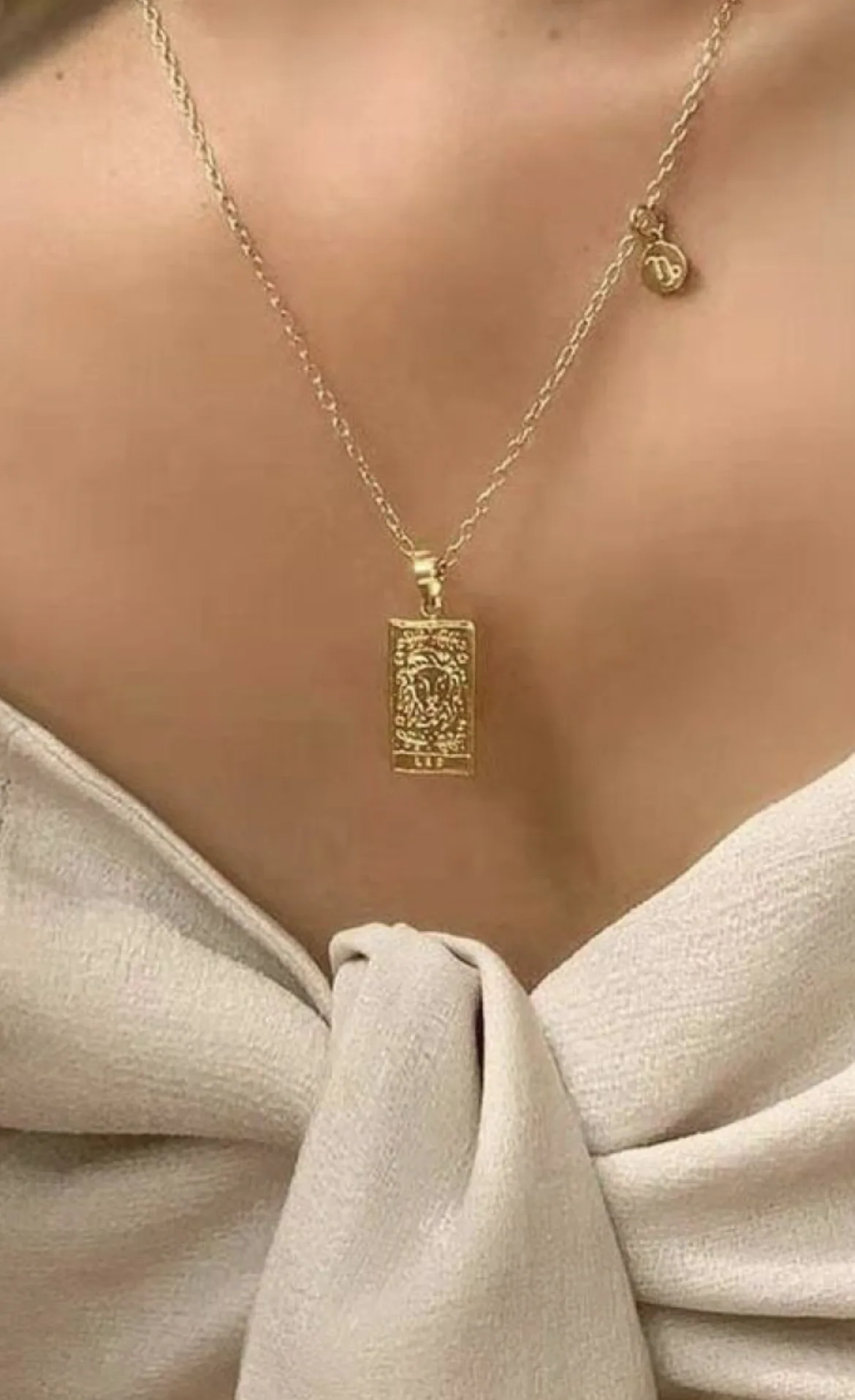 

Женская позолоченная цепочка со знаками Зодиака, 14 к